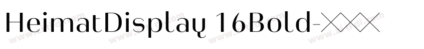 HeimatDisplay 16Bold字体转换